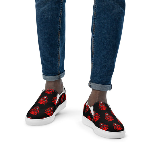 MEN'S RED DEVIL SLIP-ON CANVAS SHOES
