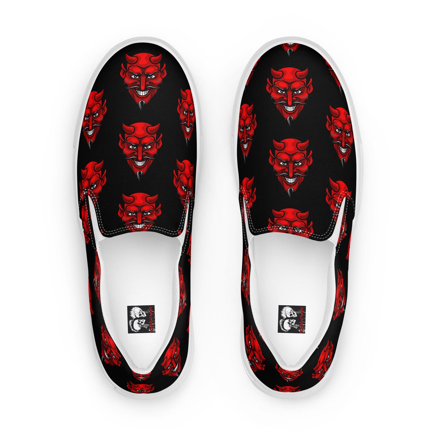 MEN'S RED DEVIL SLIP-ON CANVAS SHOES