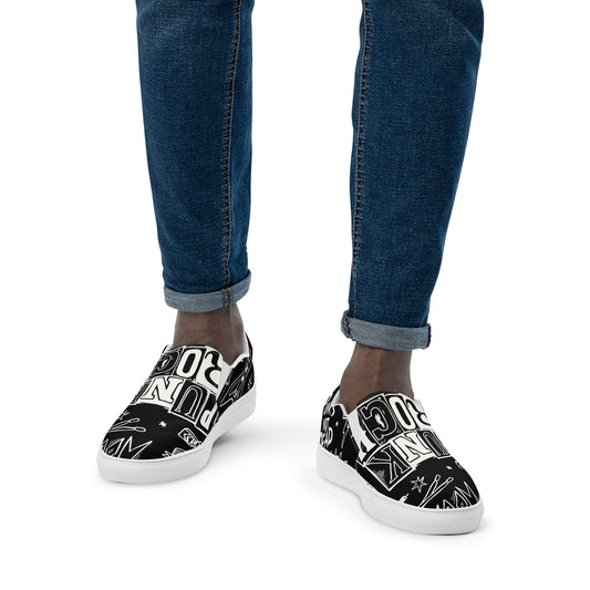 MEN'S PUNK'S NOT DEAD SLIP-ON CANVAS SHOES