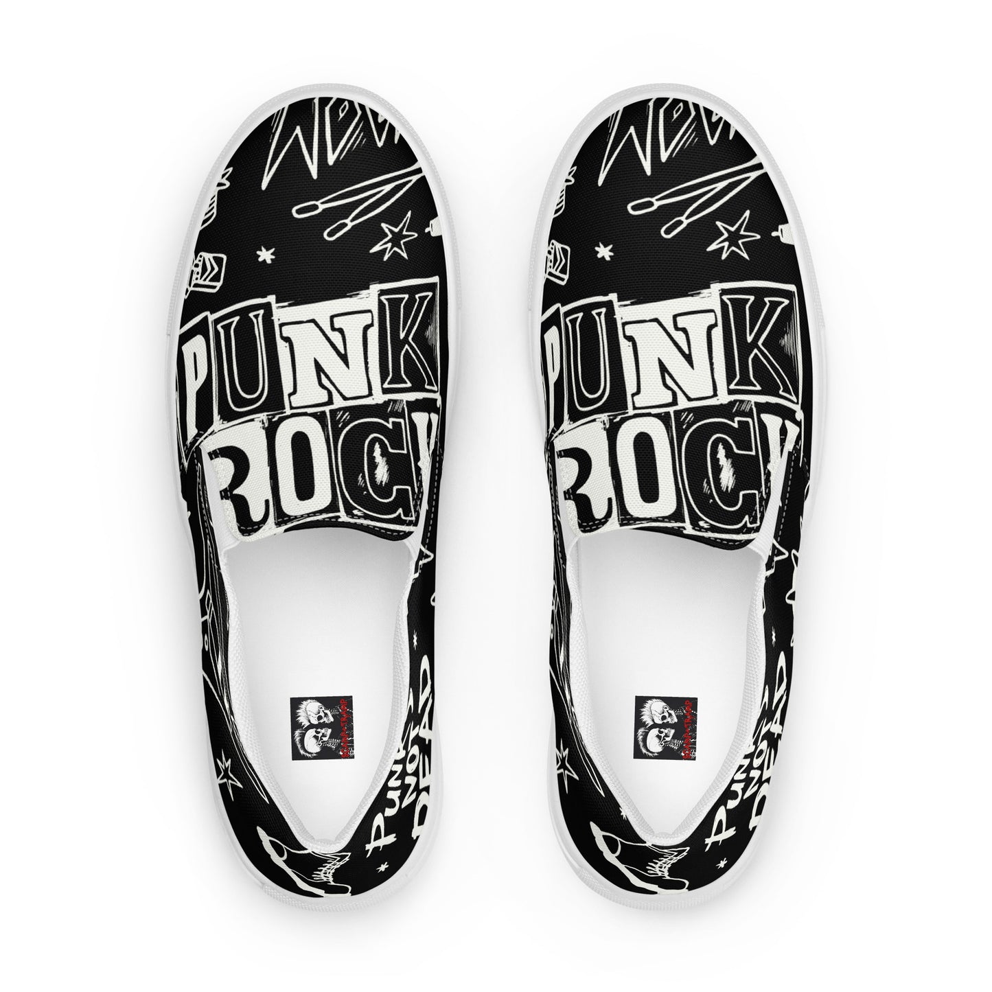 MEN'S PUNK'S NOT DEAD SLIP-ON CANVAS SHOES