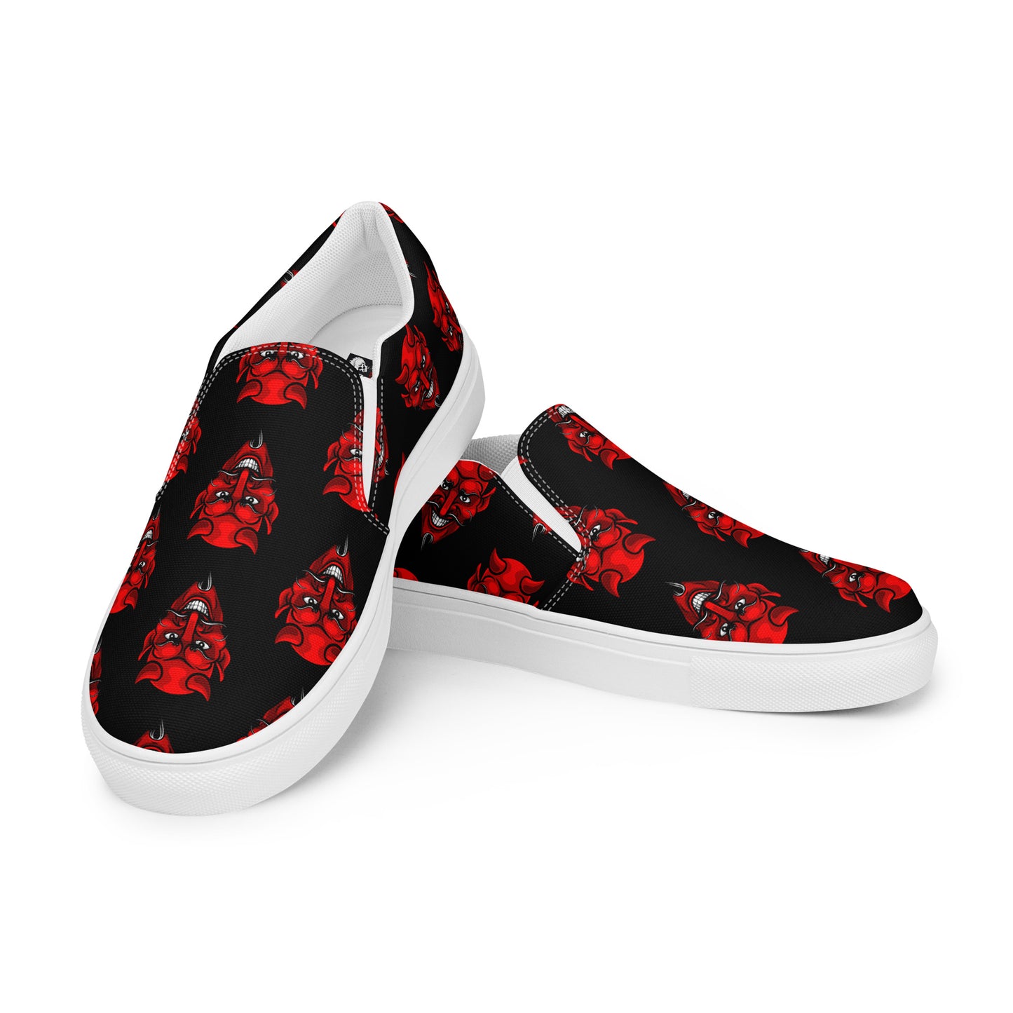MEN'S RED DEVIL SLIP-ON CANVAS SHOES