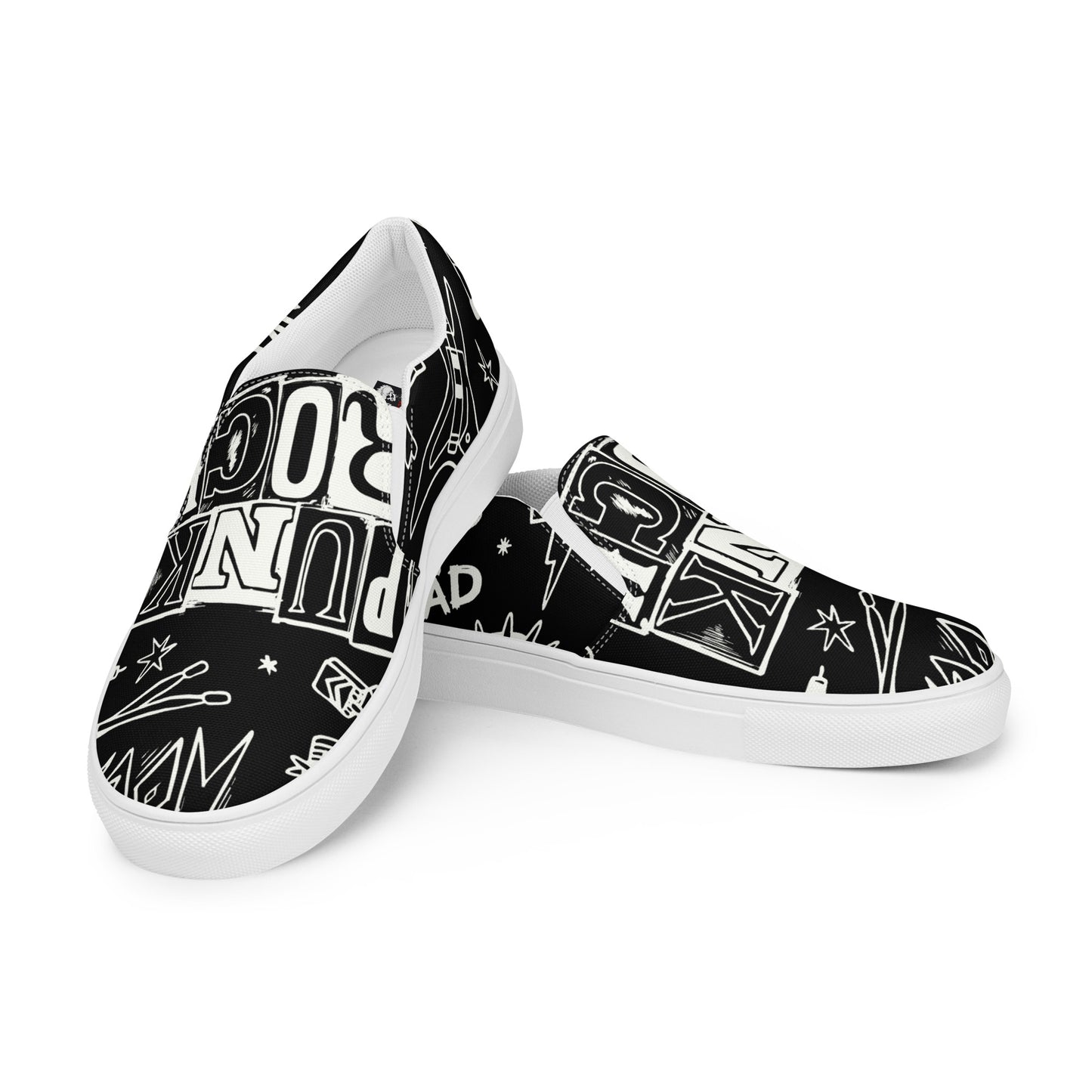 MEN'S PUNK'S NOT DEAD SLIP-ON CANVAS SHOES