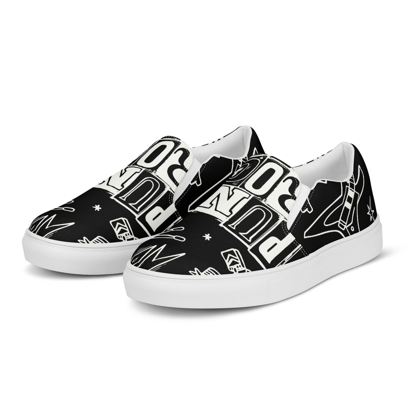 MEN'S PUNK'S NOT DEAD SLIP-ON CANVAS SHOES