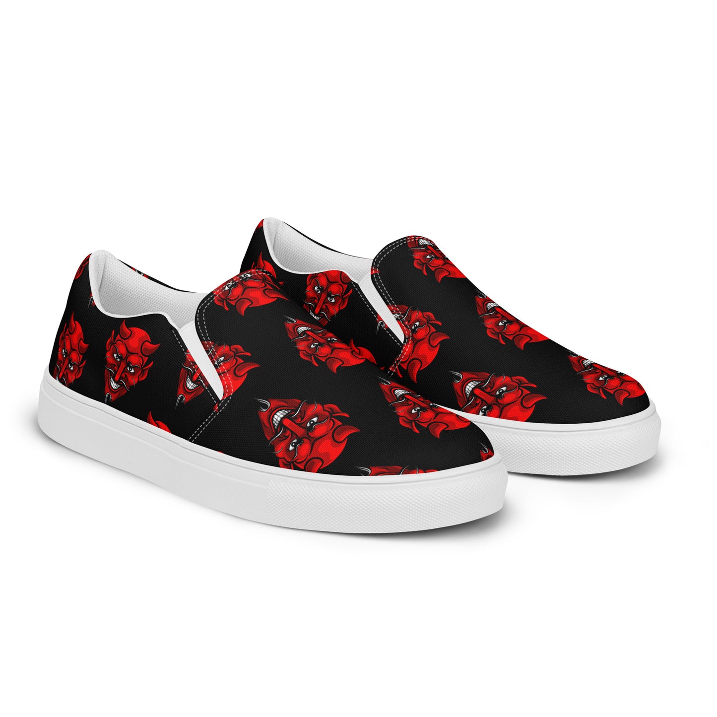 MEN'S RED DEVIL SLIP-ON CANVAS SHOES