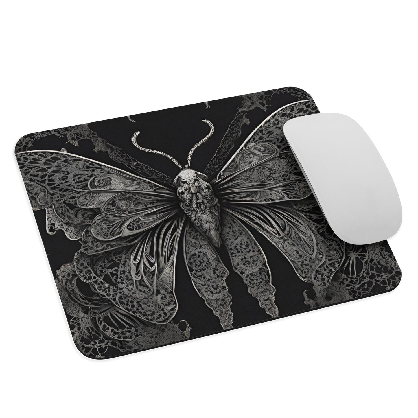 MOTH & LACE MOUSE PAD