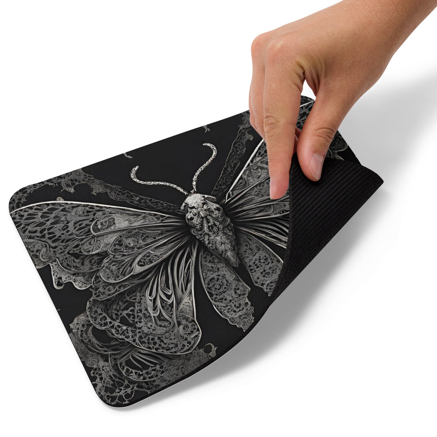 MOTH & LACE MOUSE PAD