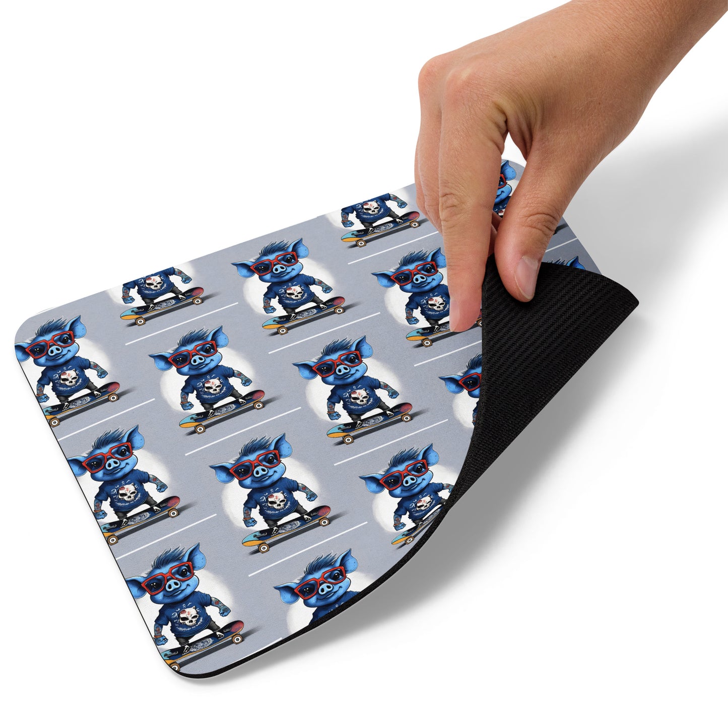 BLUE PIG MOUSE PAD