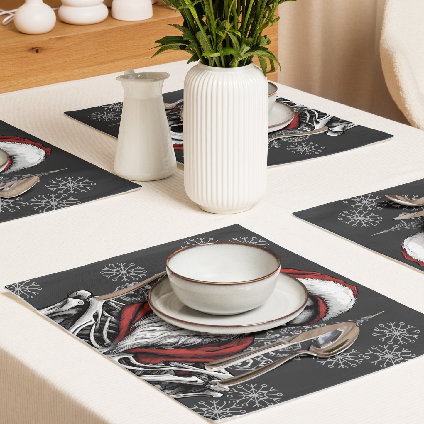 SANTA BEARD PLACEMAT SET