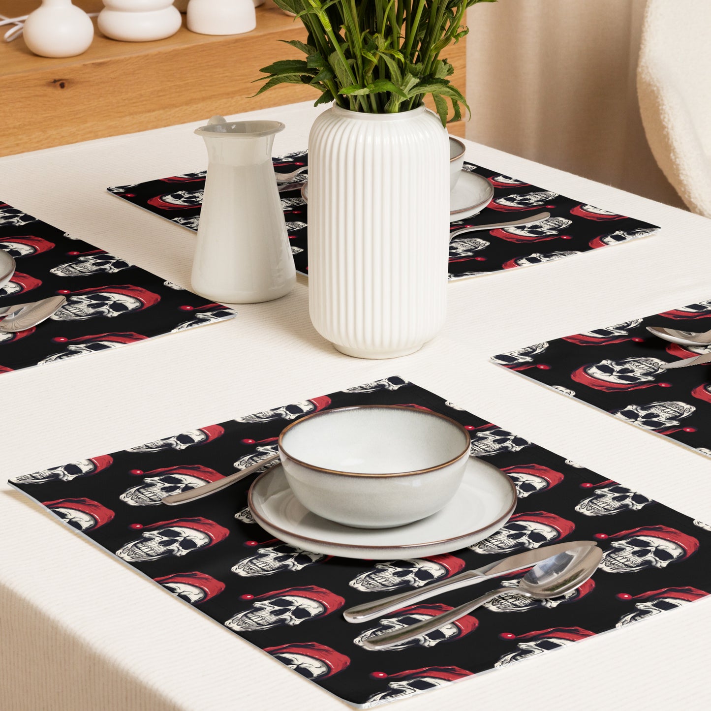 SANTA SKULL 2 PLACEMAT SET