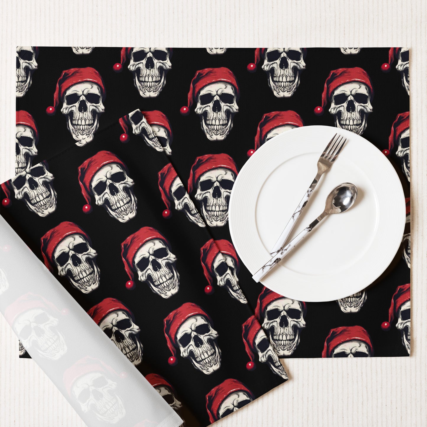 SANTA SKULL 2 PLACEMAT SET