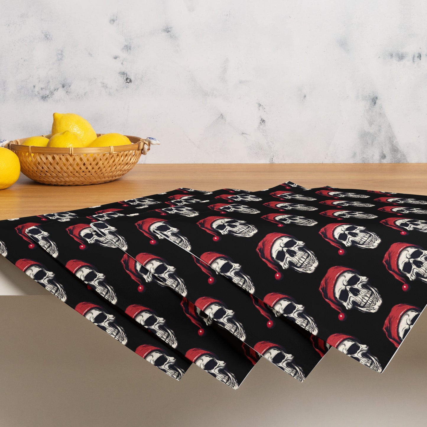 SANTA SKULL 2 PLACEMAT SET