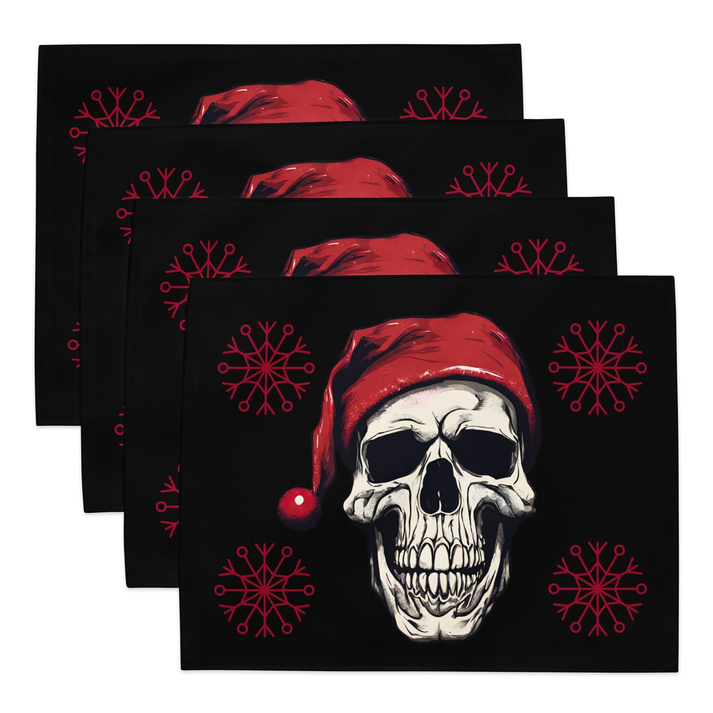 SANTA SKULL PLACEMAT SET