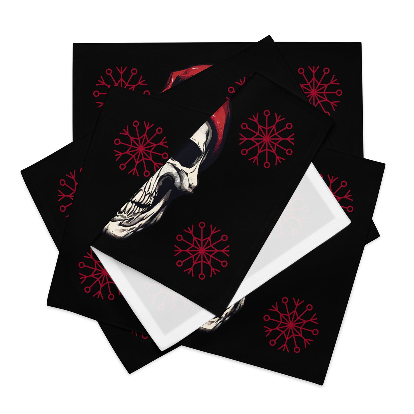 SANTA SKULL PLACEMAT SET
