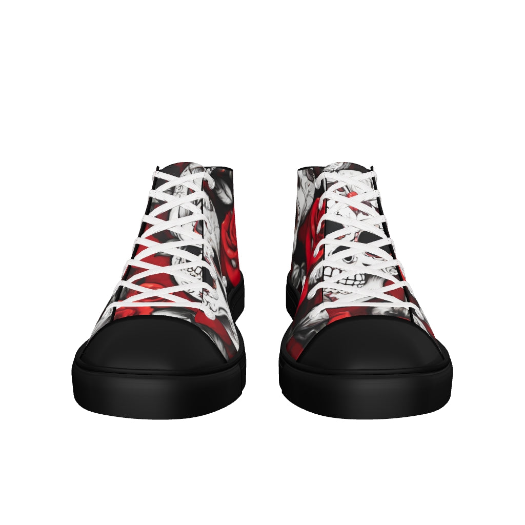 WOMEN'S DAY OF THE DEAD HIGH TOP CANVAS SHOES