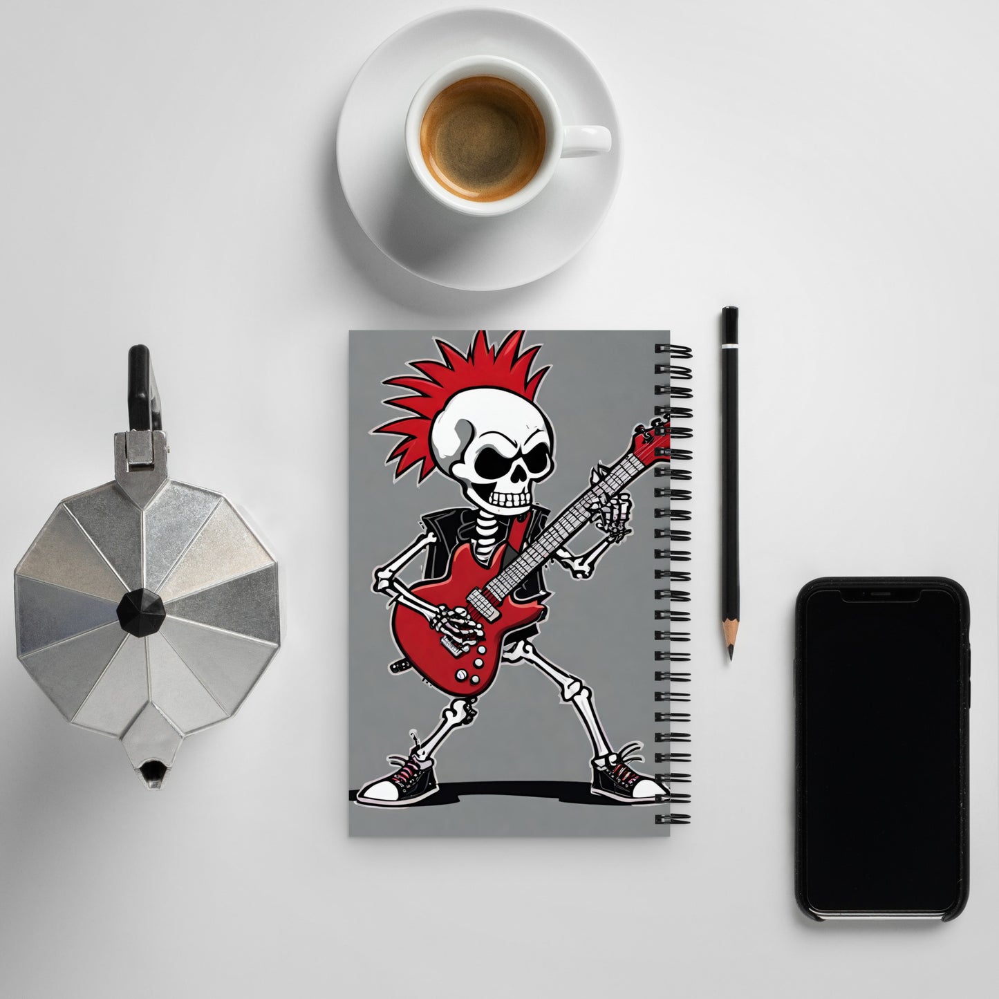 RED'S GUITAR SPIRAL NOTEBOOK