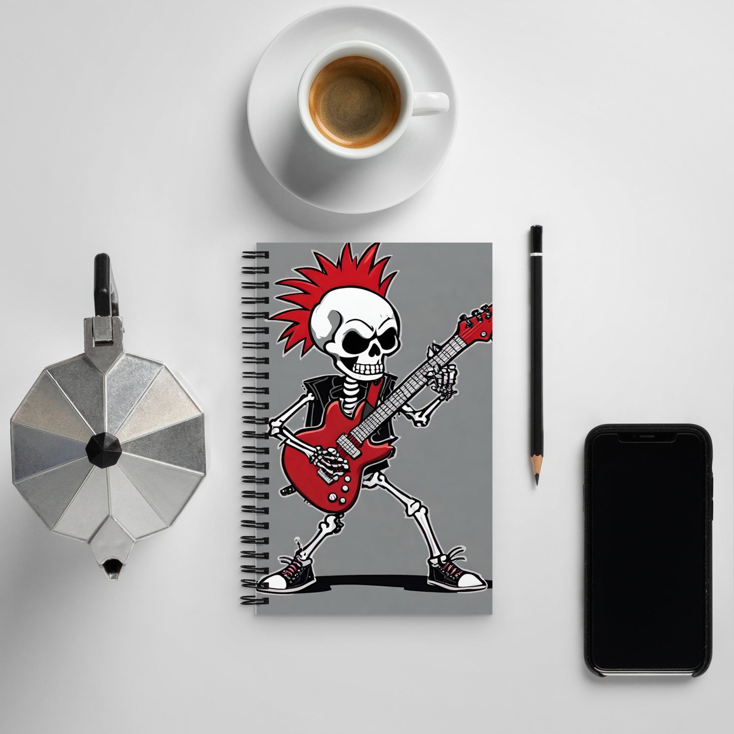 RED'S GUITAR SPIRAL NOTEBOOK