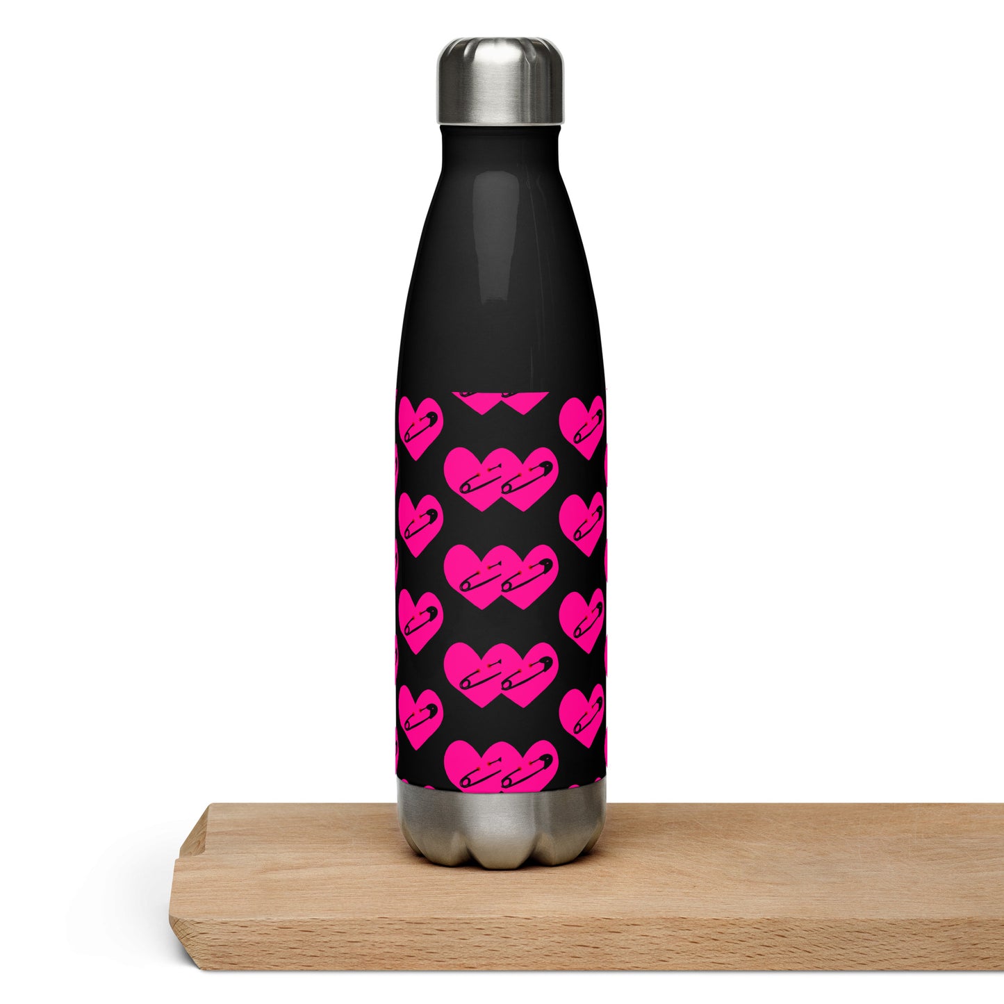 PINNED HEART STAINLESS STEEL WATER BOTTLE