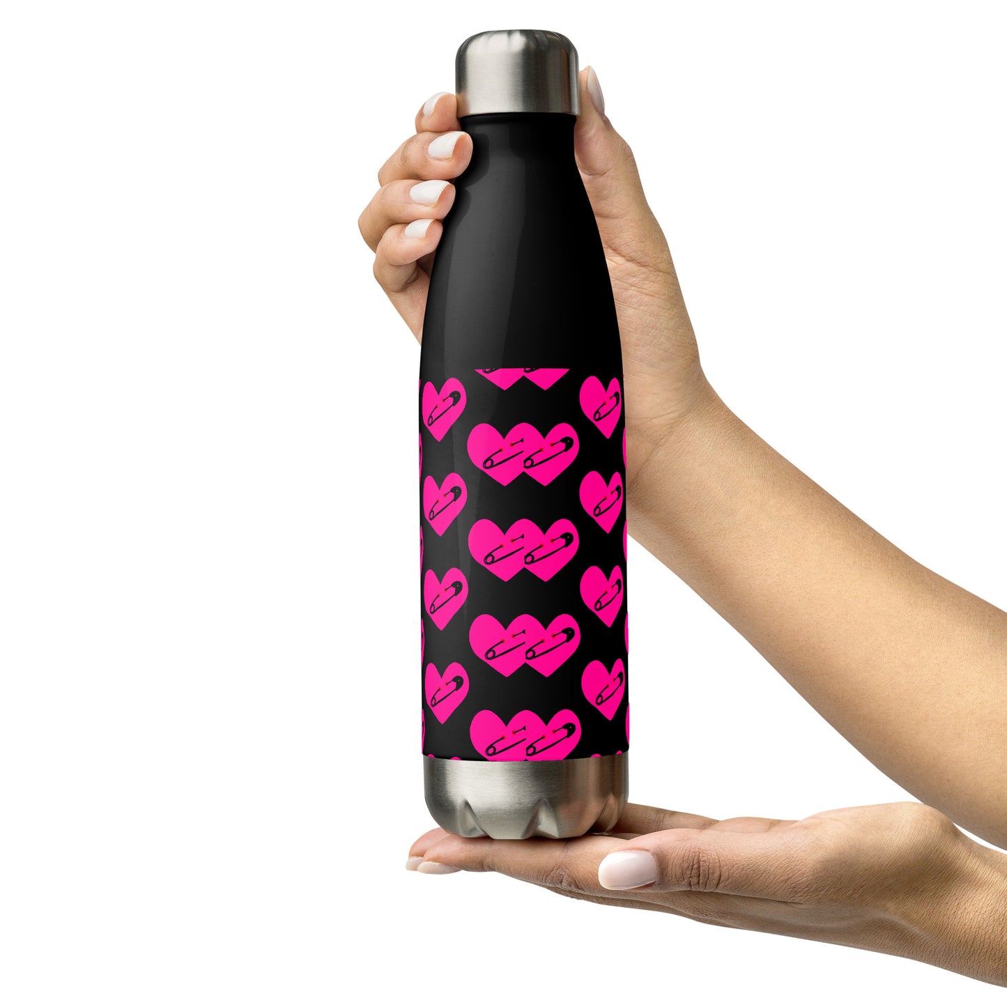 PINNED HEART STAINLESS STEEL WATER BOTTLE