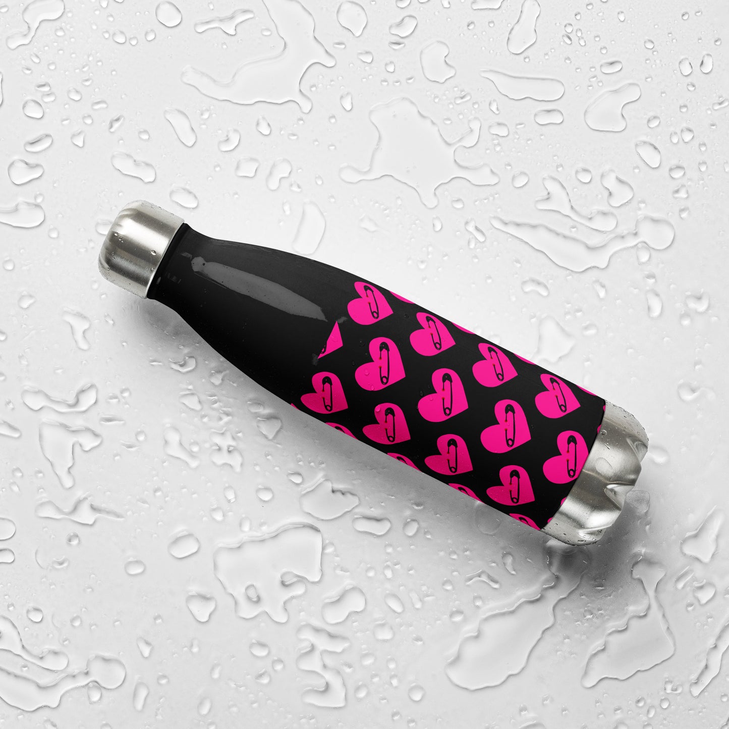 PINNED HEART STAINLESS STEEL WATER BOTTLE