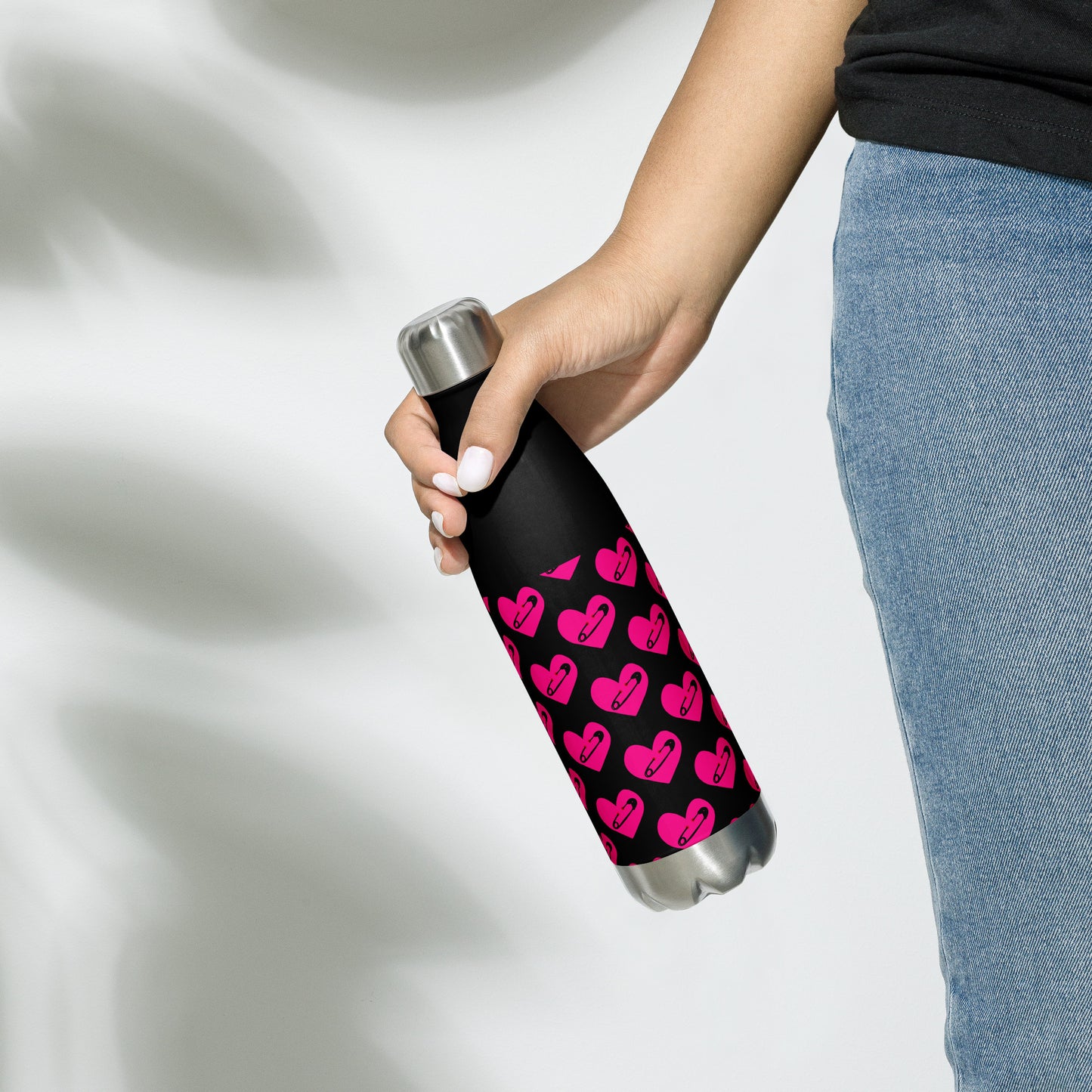 PINNED HEART STAINLESS STEEL WATER BOTTLE