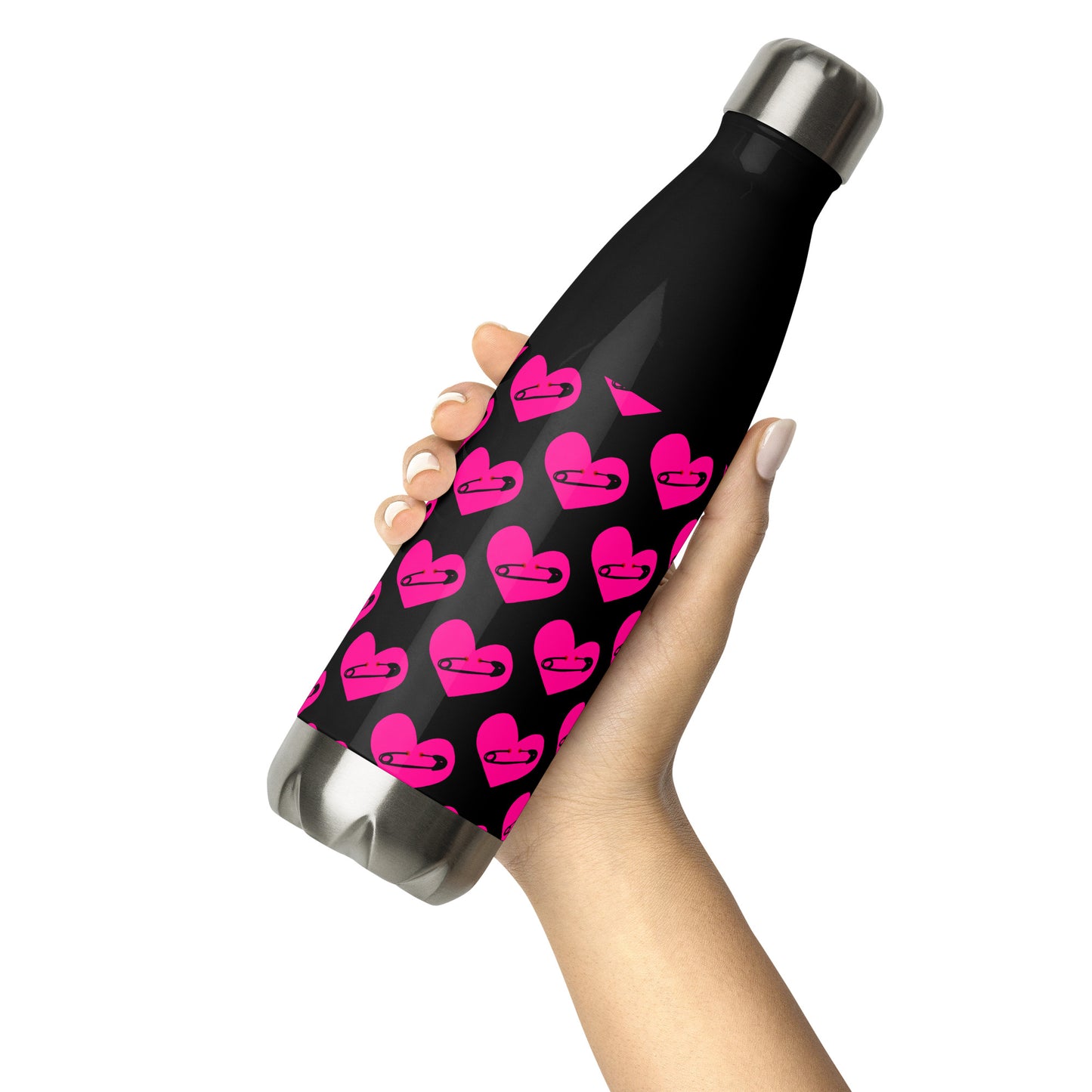 PINNED HEART STAINLESS STEEL WATER BOTTLE