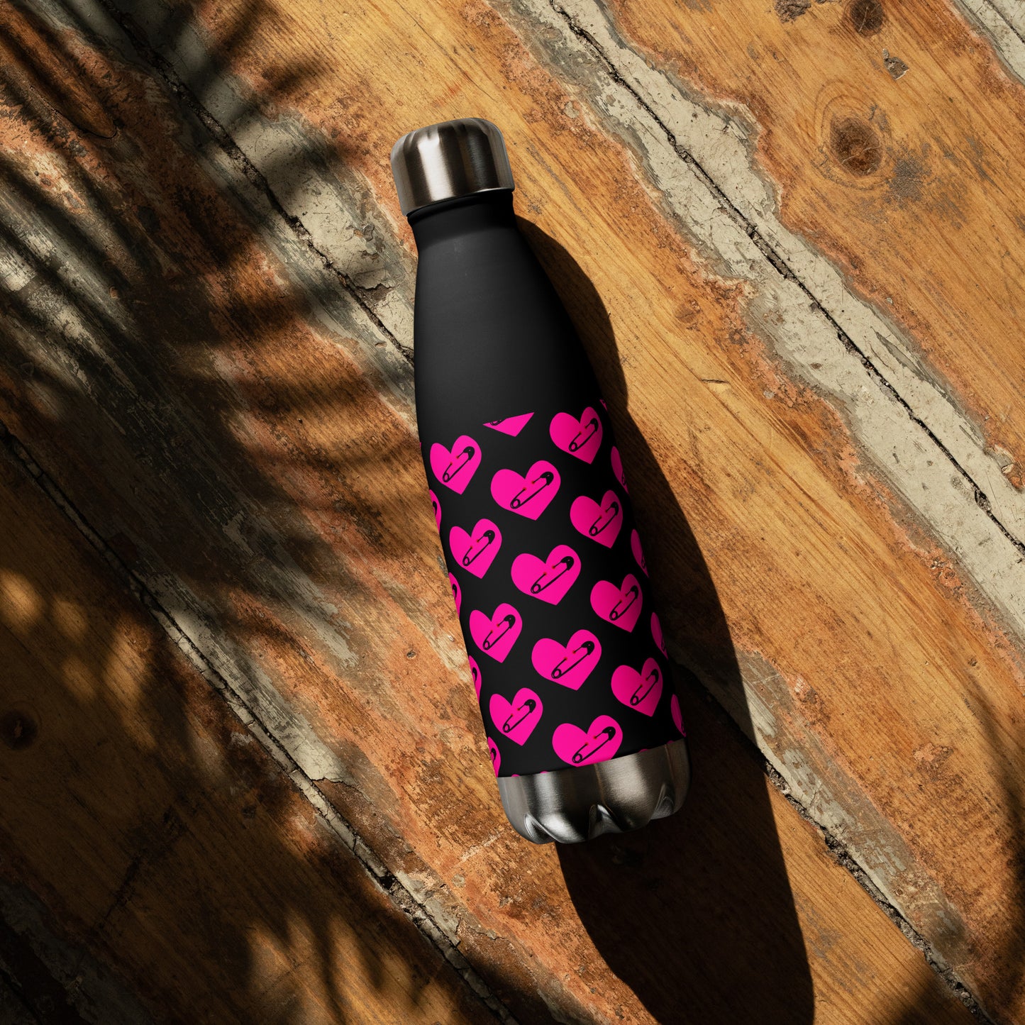 PINNED HEART STAINLESS STEEL WATER BOTTLE