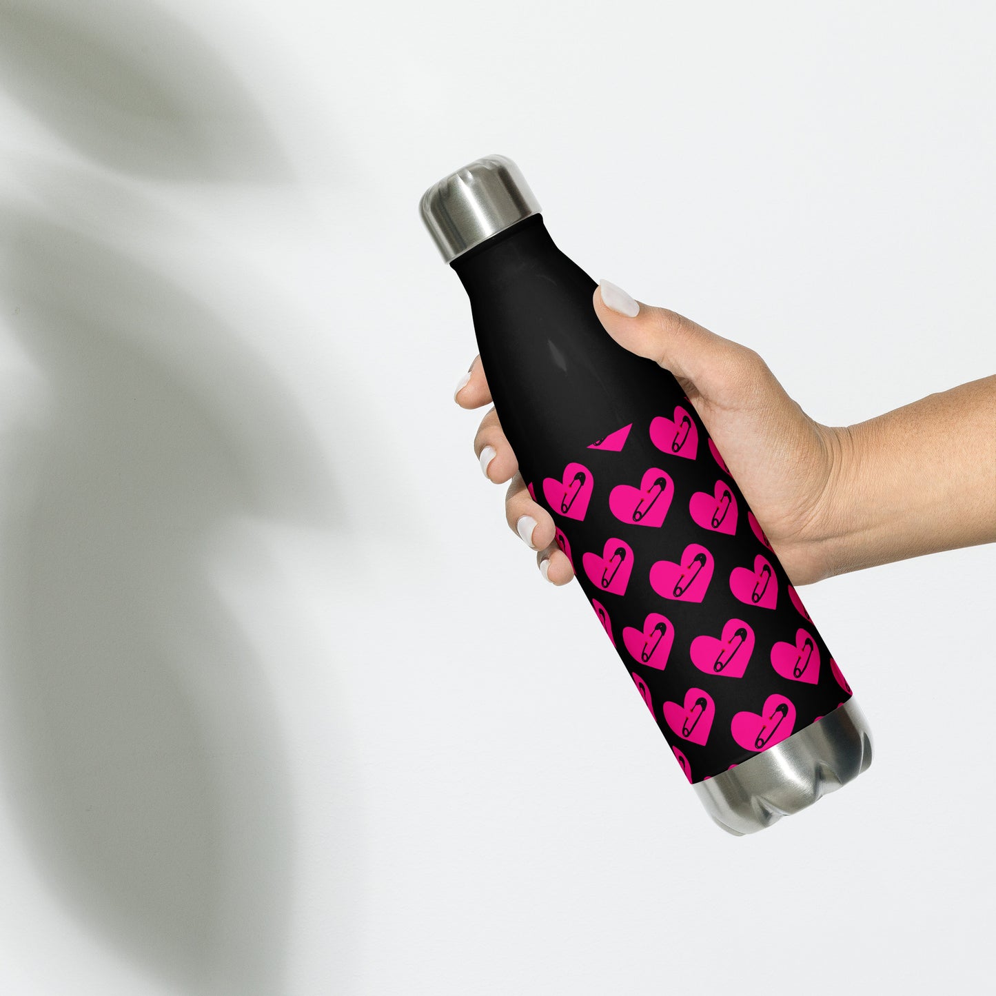 PINNED HEART STAINLESS STEEL WATER BOTTLE