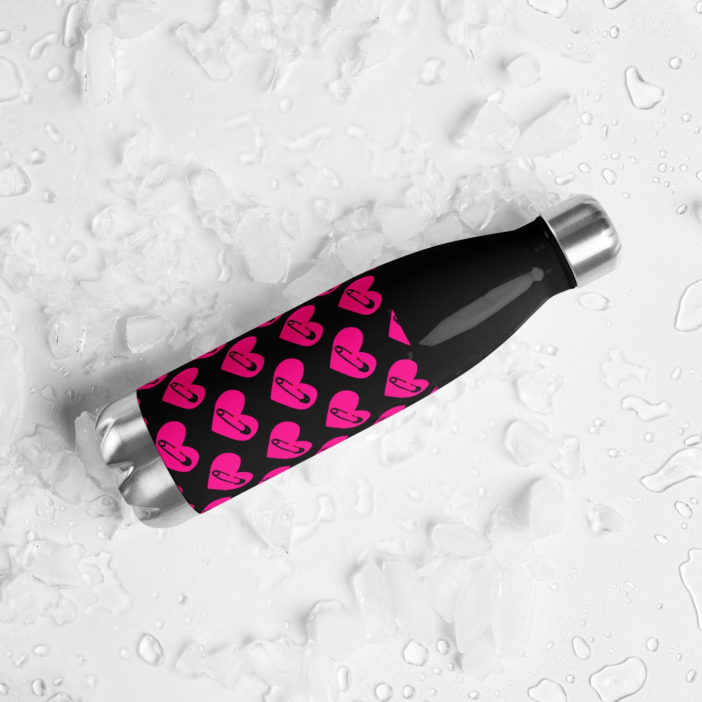 PINNED HEART STAINLESS STEEL WATER BOTTLE