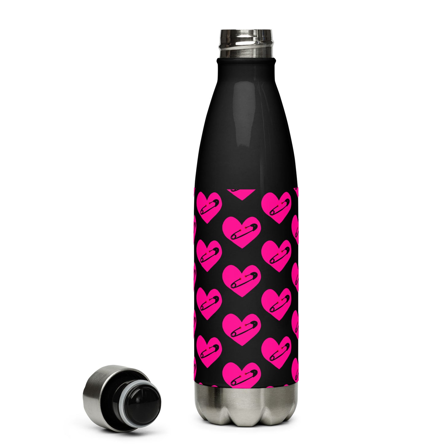 PINNED HEART STAINLESS STEEL WATER BOTTLE