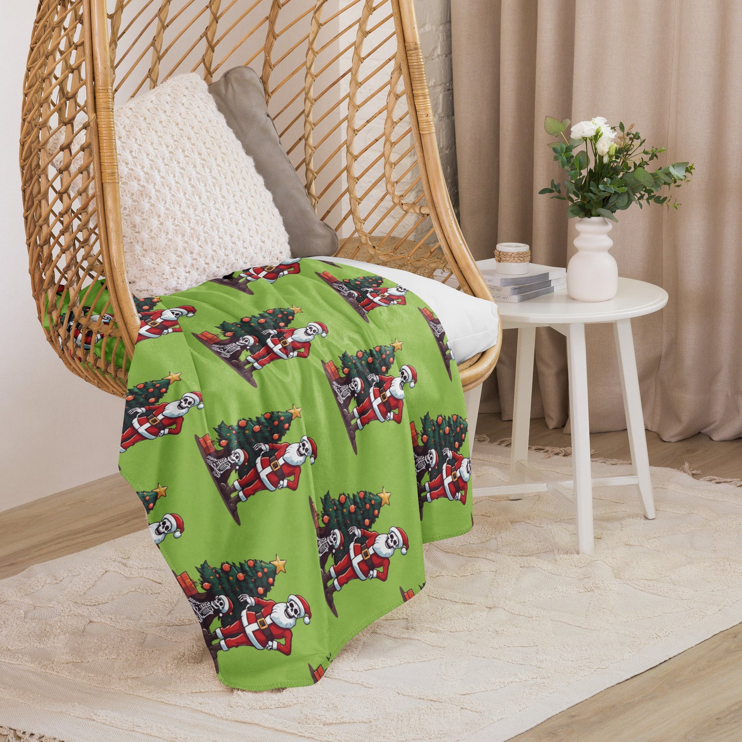 SANTA TREE SHERPA BLANKET