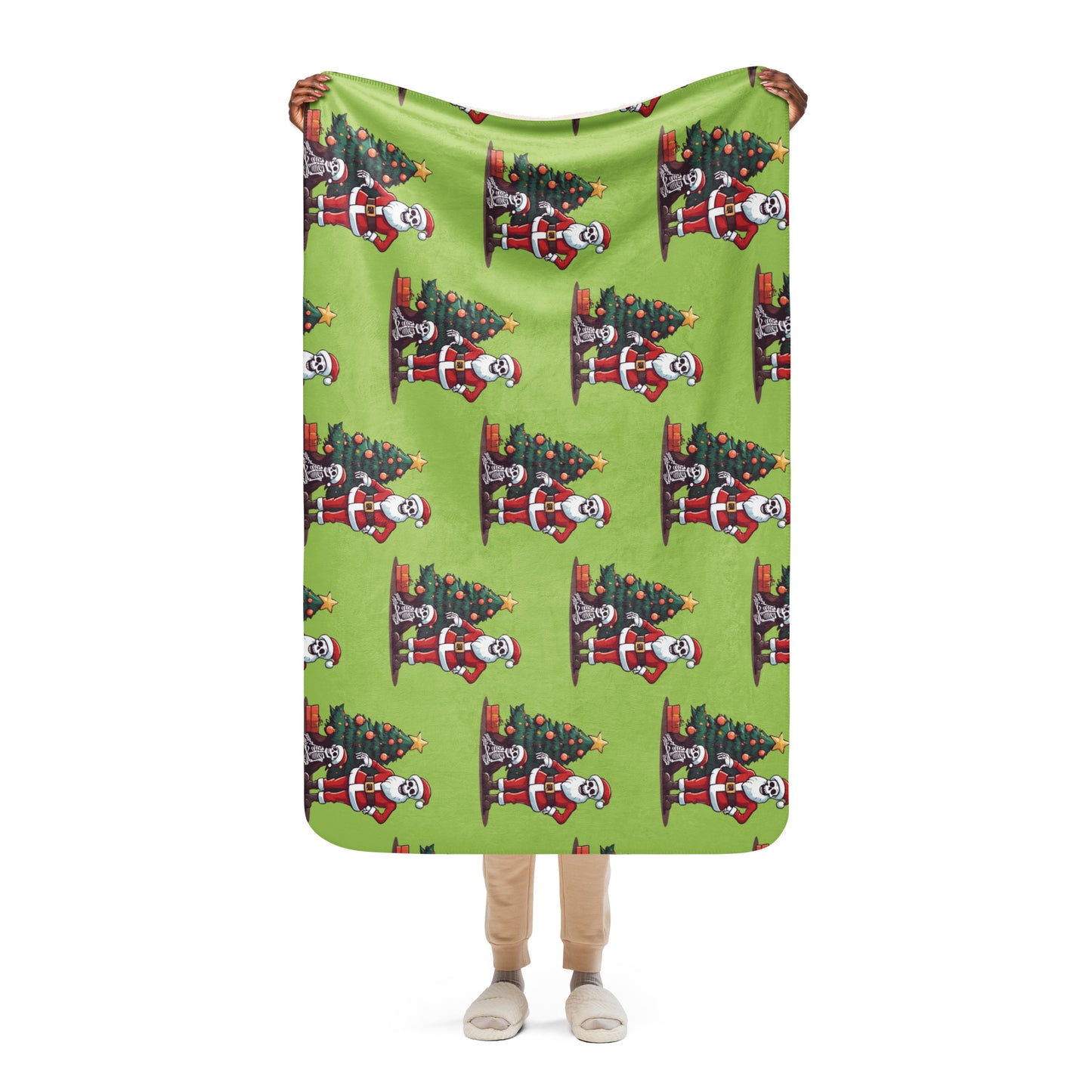 SANTA TREE SHERPA BLANKET