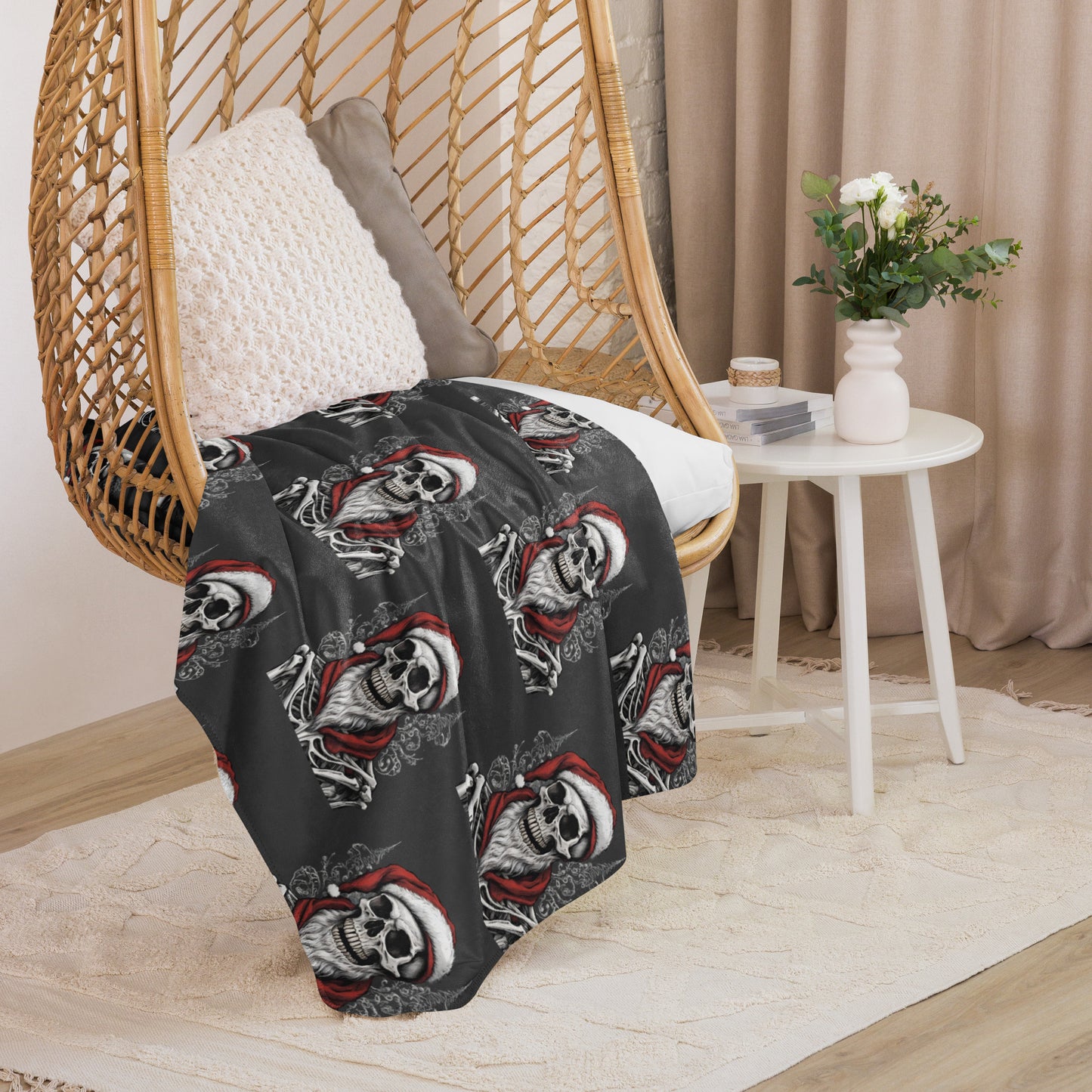 SANTA BEARD SHERPA BLANKET