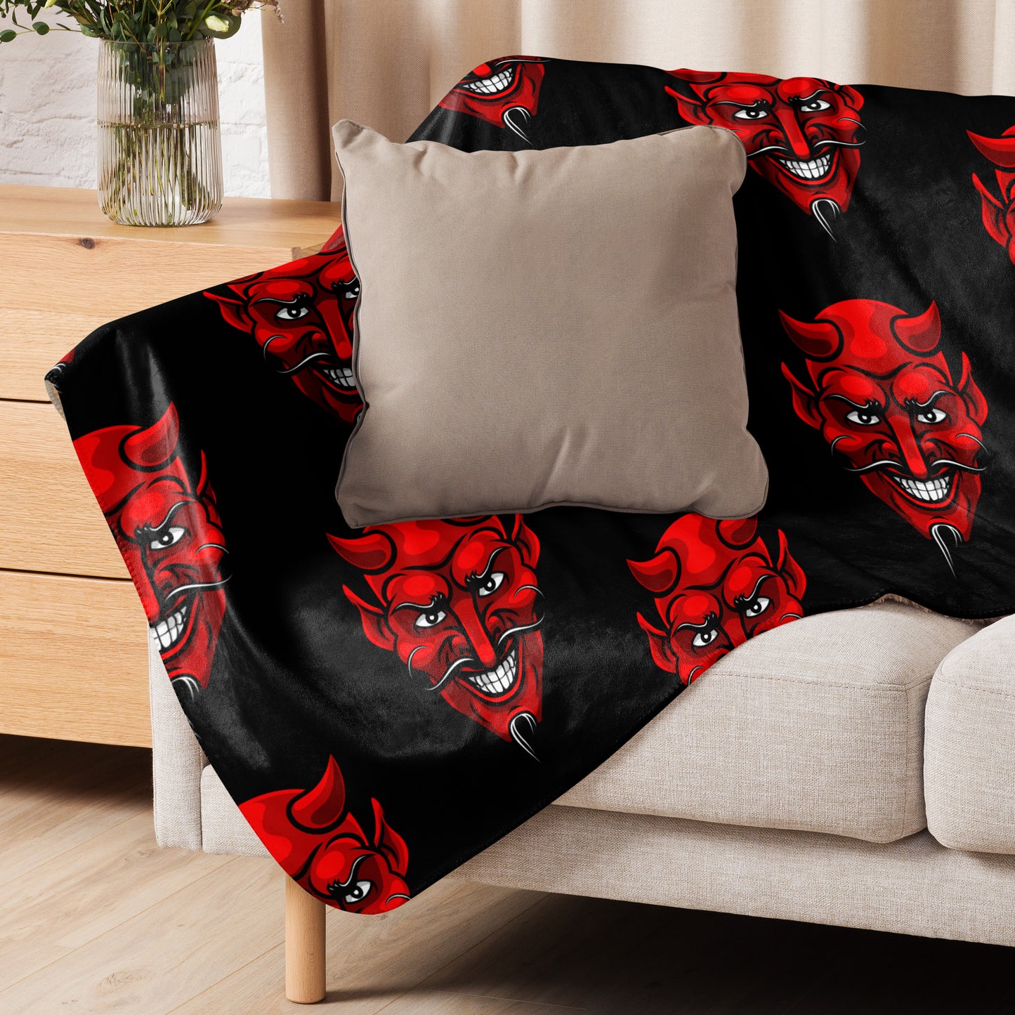 RED DEVIL SHERPA BLANKET