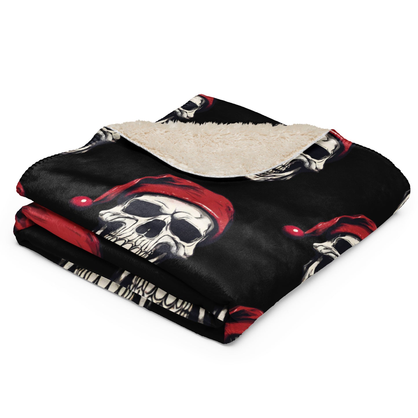 SANTA SKULL SHERPA BLANKET