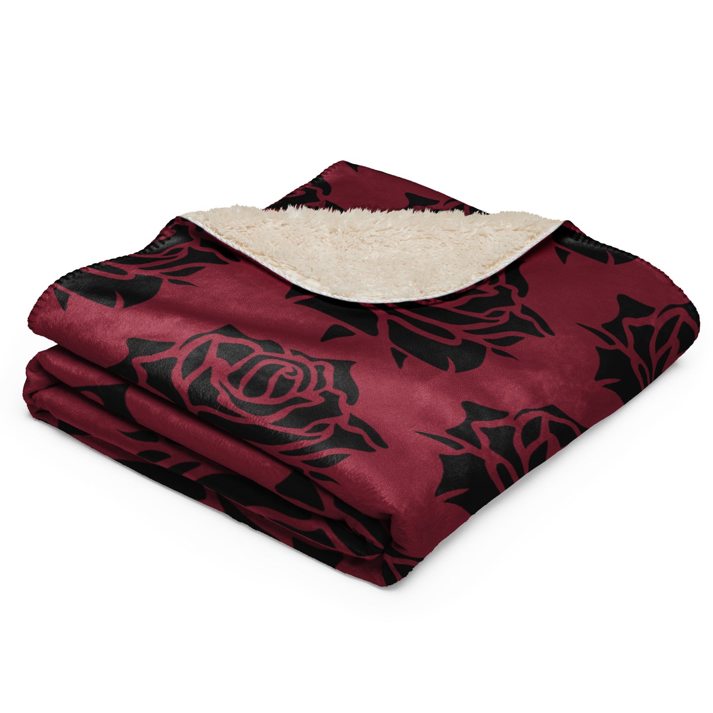 RED ROSE SHERPA BLANKET