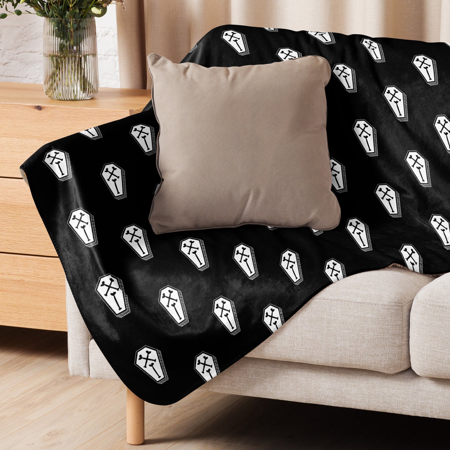 COFFIN SHERPA BLANKET