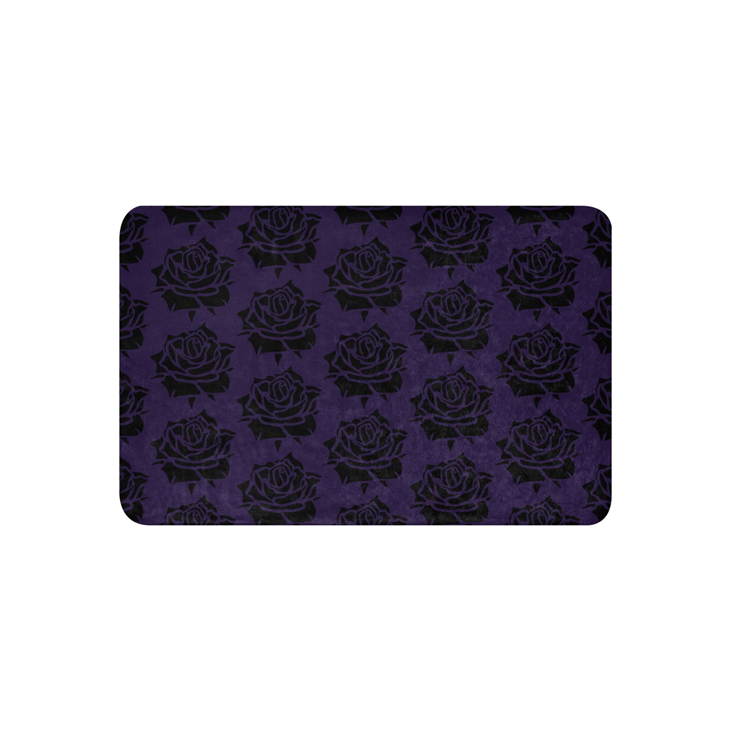 DEEP PURPLE ROSE SHERPA BLANKET