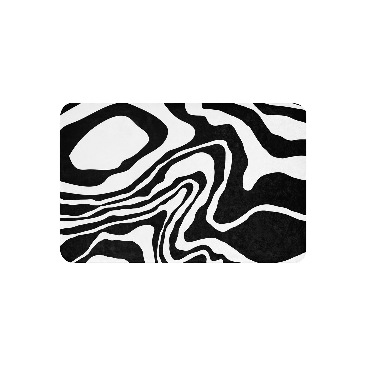 BLACK & WHITE SHERPA BLANKET