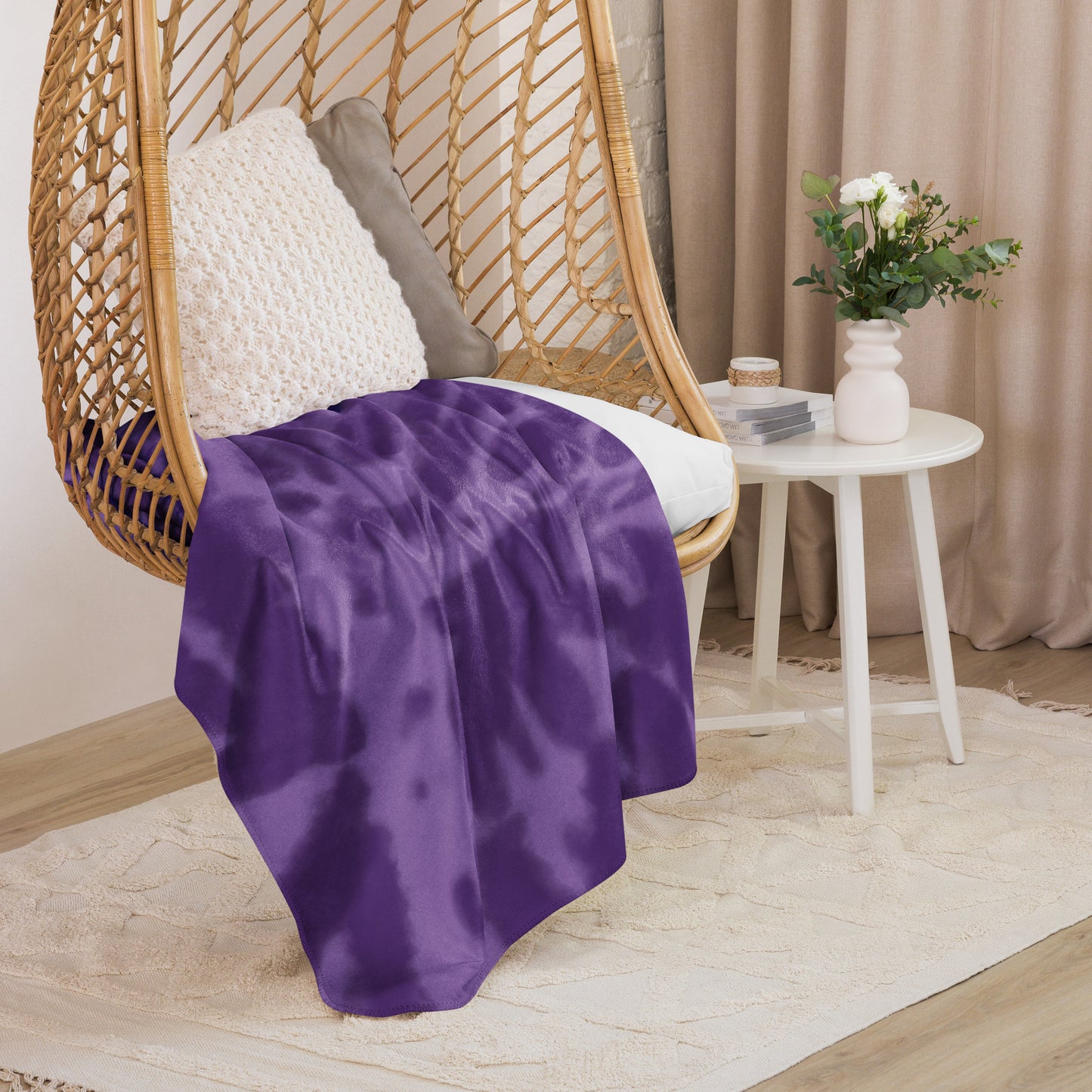 PURPLE TIE DYE SHERPA BLANKET