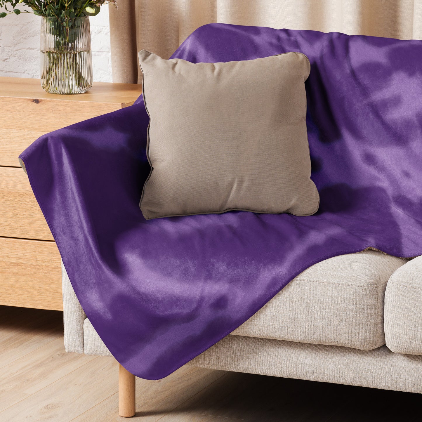 PURPLE TIE DYE SHERPA BLANKET