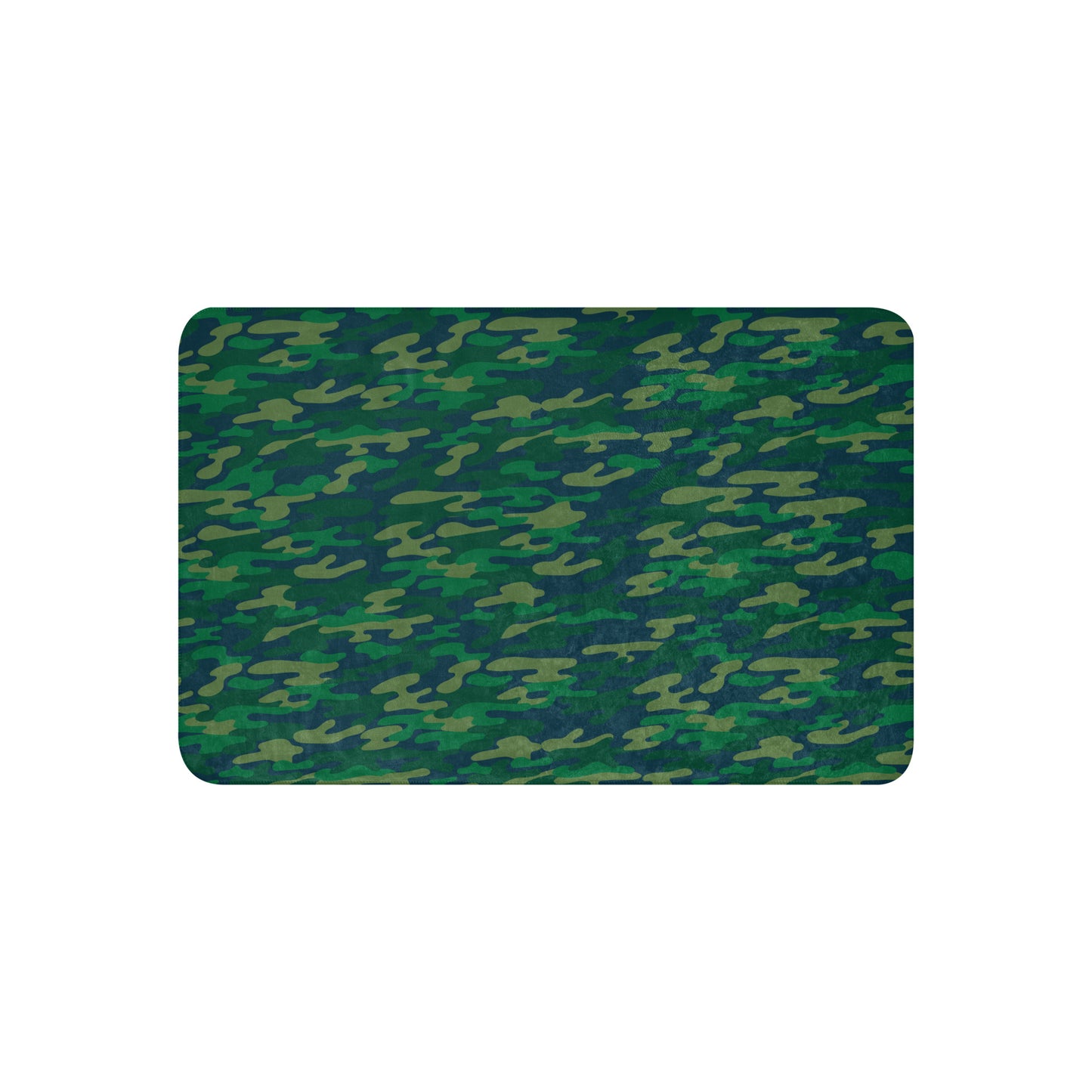 GREEN CAMO SHERPA BLANKET