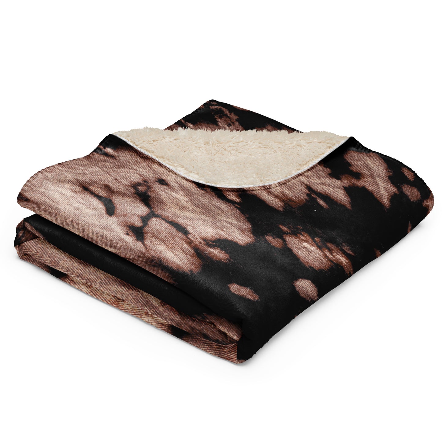 ABSTRACT BROWN SHERPA BLANKET