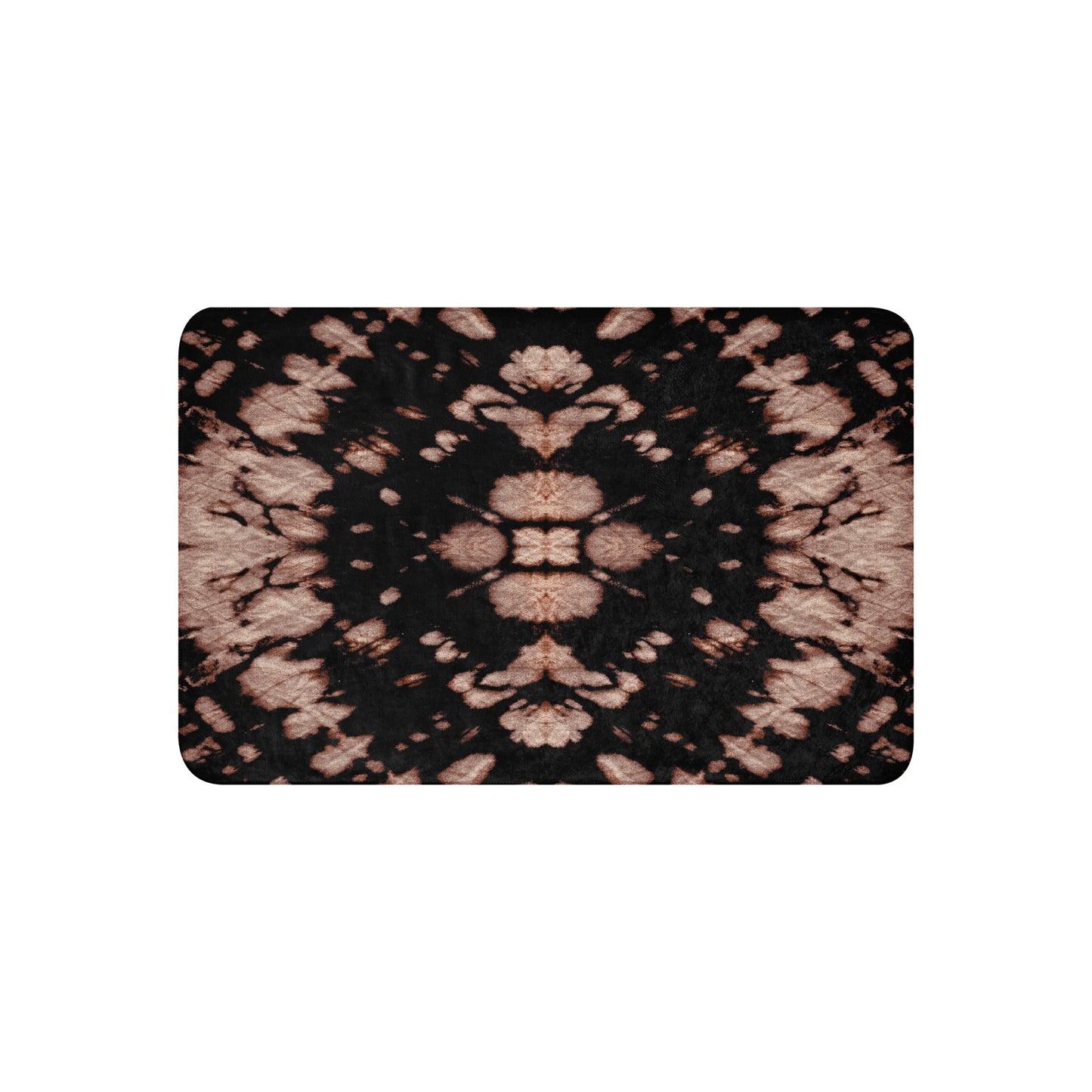 ABSTRACT BROWN SHERPA BLANKET