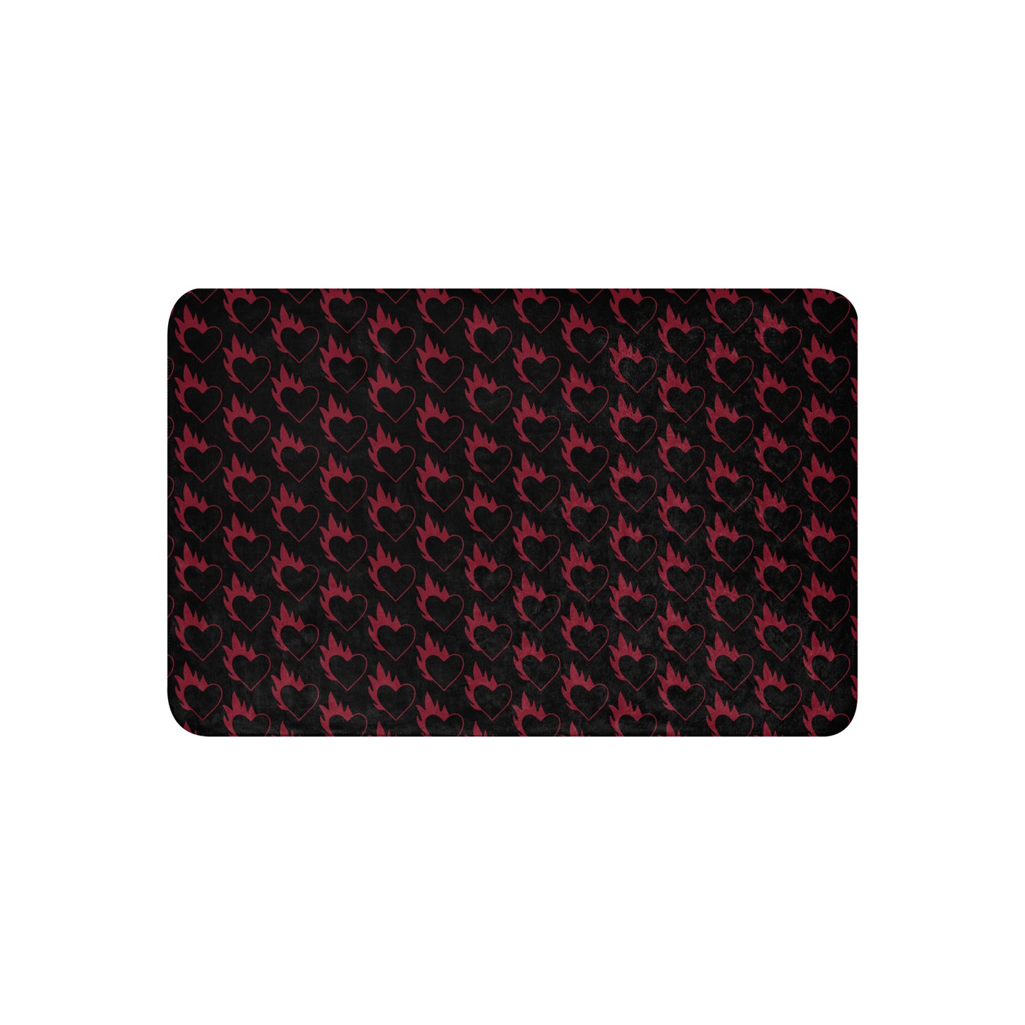 FLAMING HEART SHERPA BLANKET