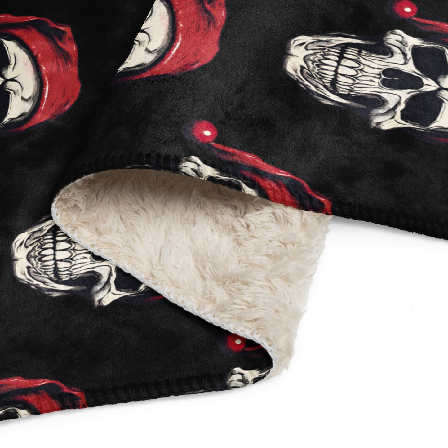 SANTA SKULL SHERPA BLANKET