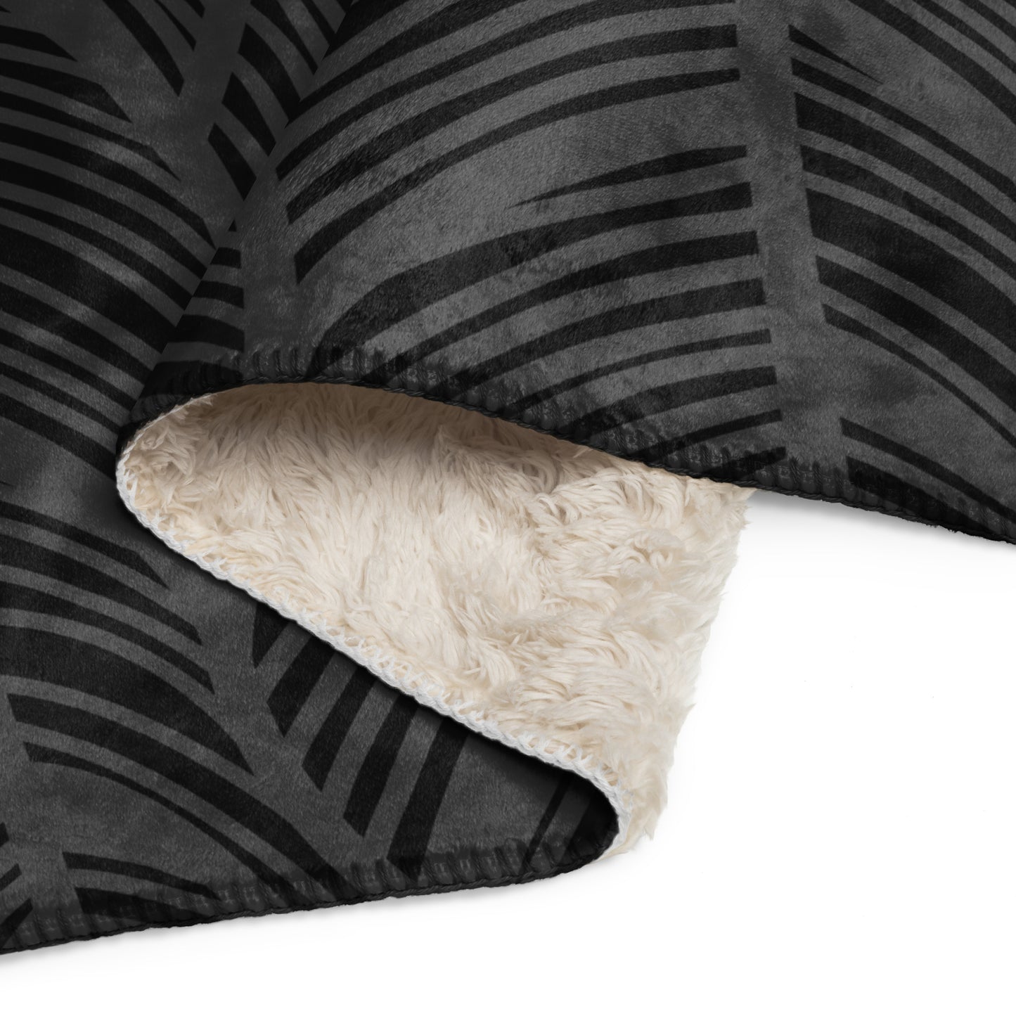 ABSTRACT GREY SHERPA BLANKET