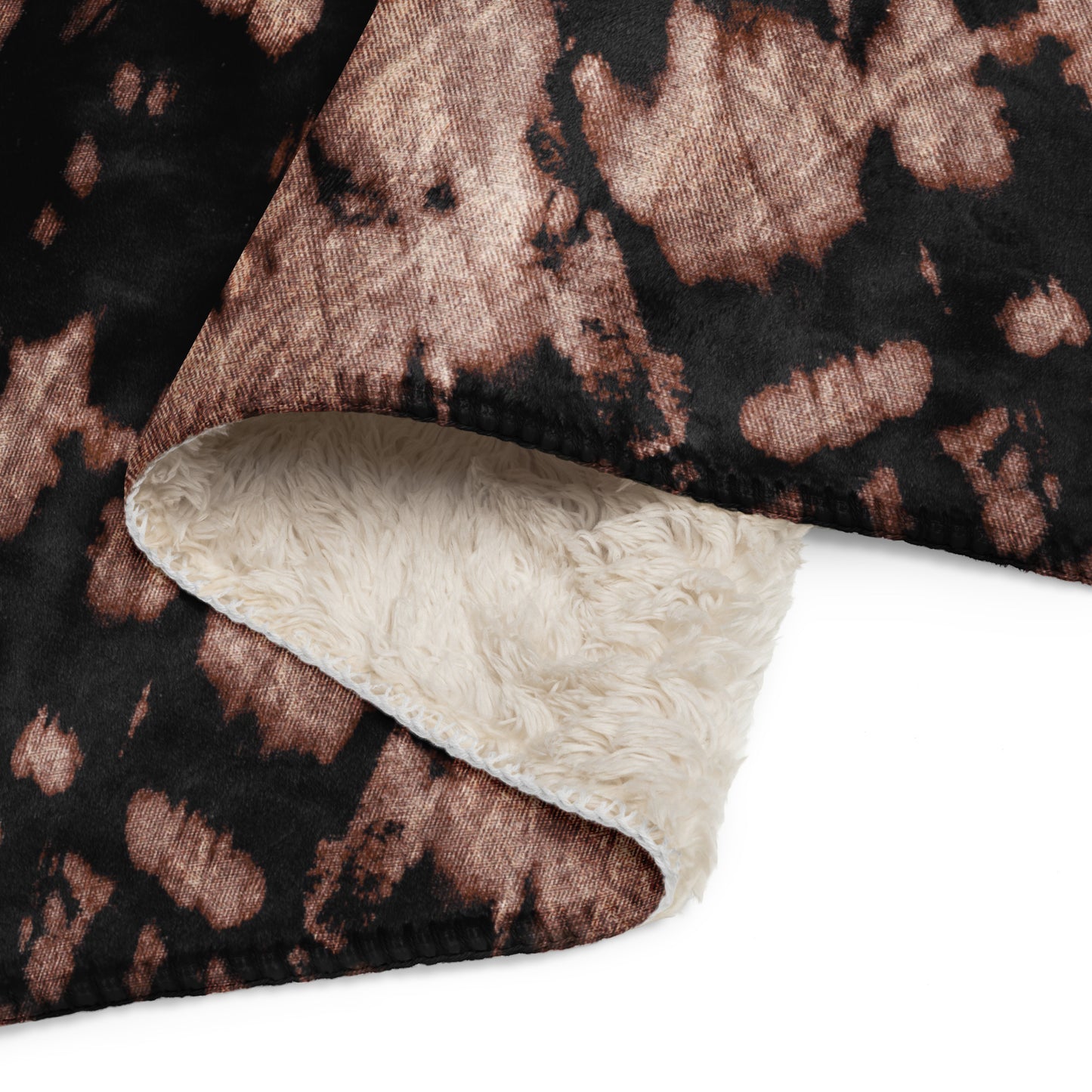 ABSTRACT BROWN SHERPA BLANKET