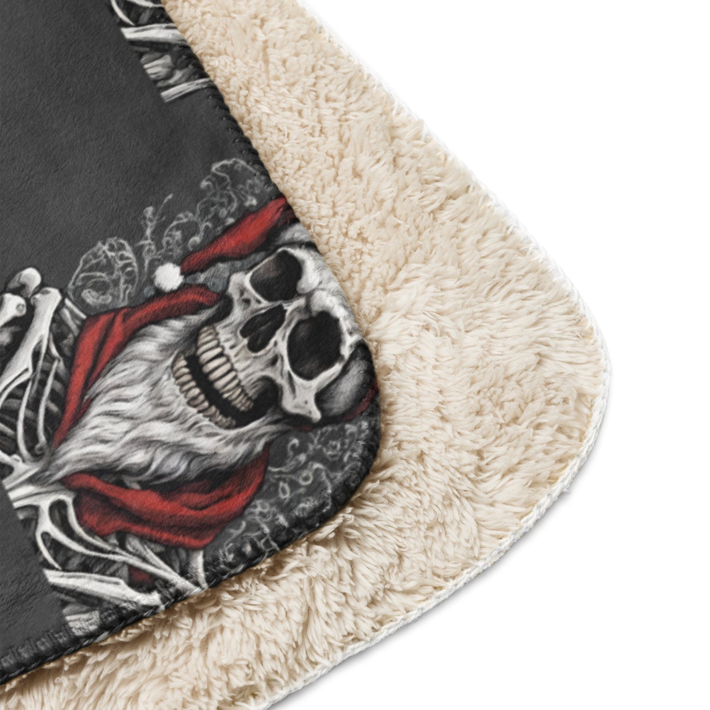 SANTA BEARD SHERPA BLANKET