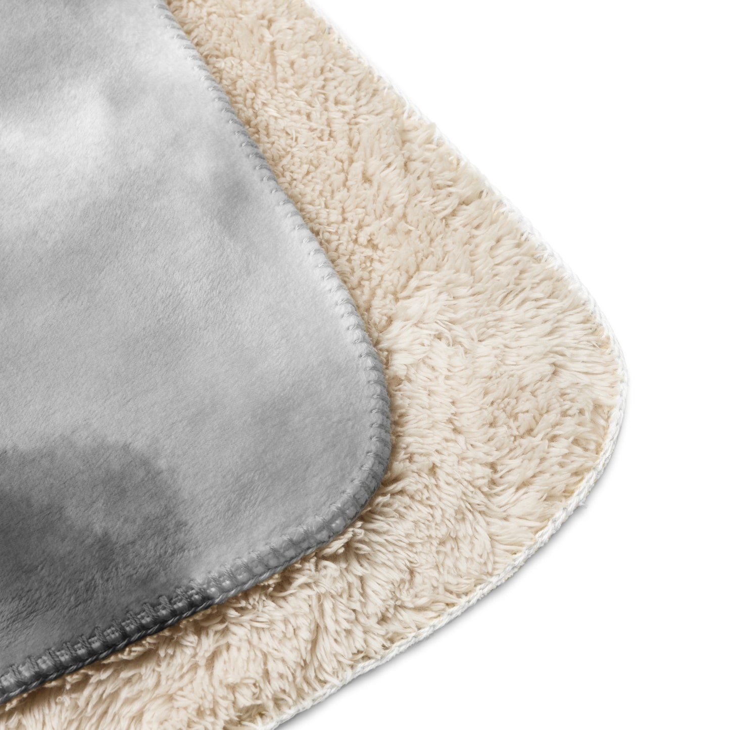 BLACK WATERCOLOR SHERPA BLANKET