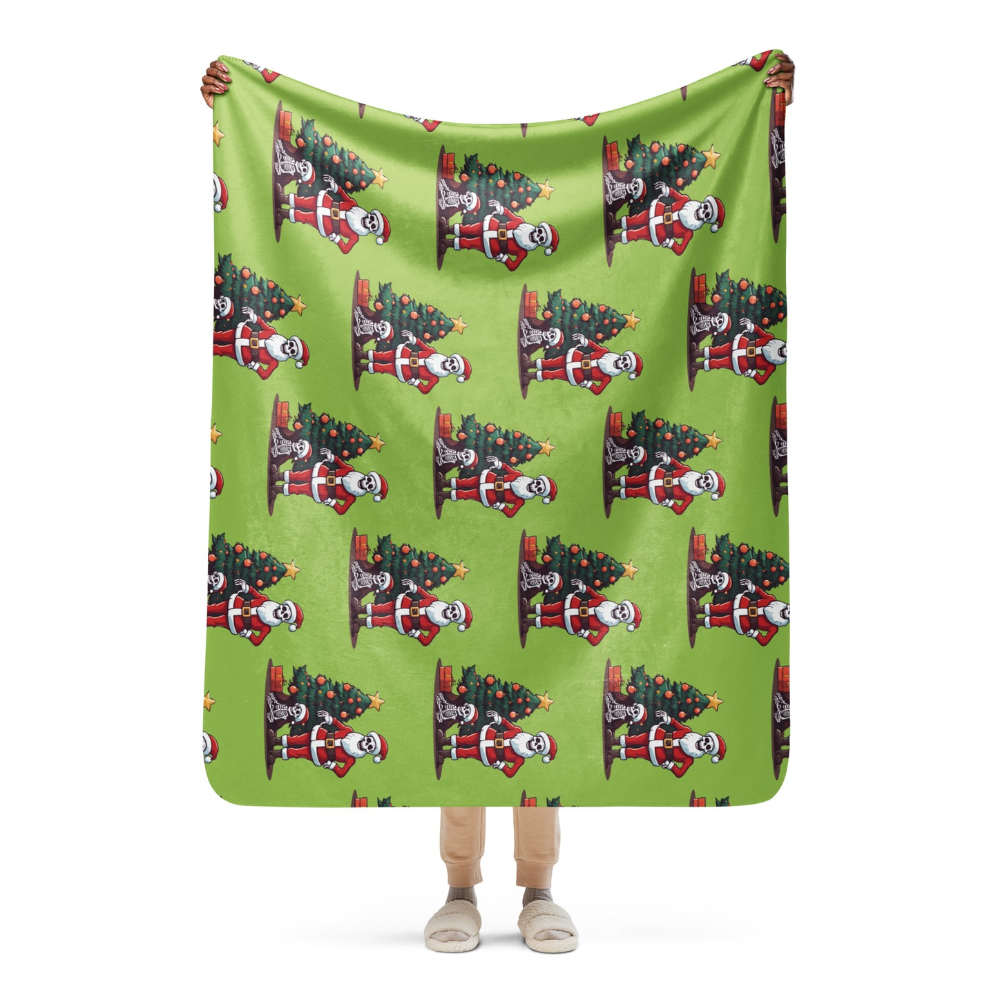SANTA TREE SHERPA BLANKET